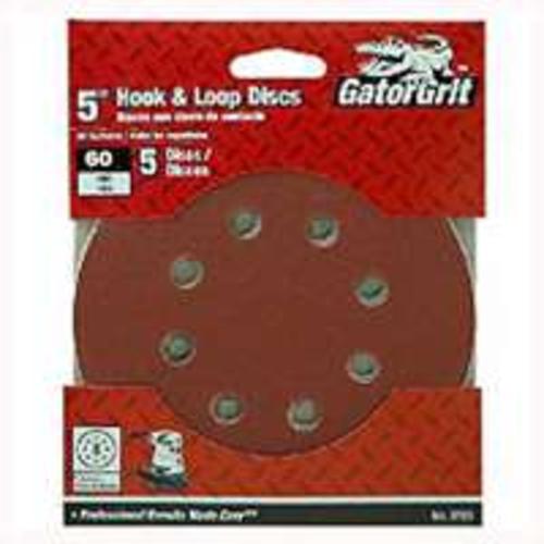 Gator  4144 8-Hole Hook and Loop Sanding Discs 5", 60 Grit