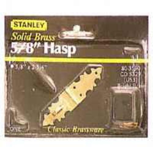 Stanley 803590 Solid Brass Ornamental Hasp, 5/8"