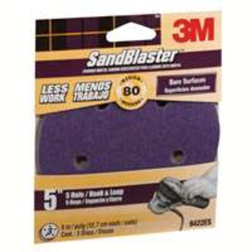 3M 9422ES Sanding Discs, 80 Grit, 5"