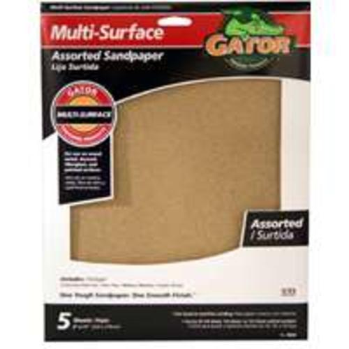 Ali 4444 Aluminum Oxide Sandpaper, 9"X11", 5 Pack