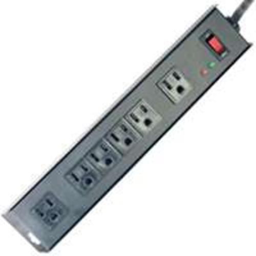 Power Zone OR802135 Surge Protector Strip, 6 Outlet, Black