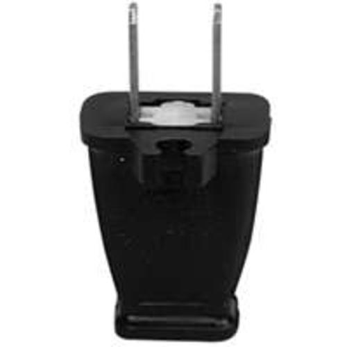 Cooper Wiring SA940 Thermoplastic Polarized Plug With Cord Clip, 2 Poles, Black