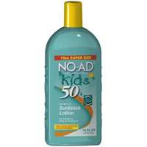 No-Ad 222 Kids Sunblock Lotion, SPF50, 16 Oz