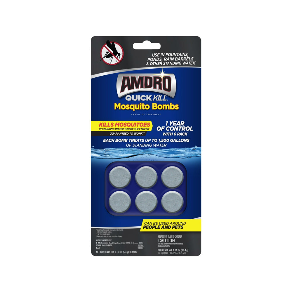 AMDRO 100530552 Quick Kill Mosquito Bombs, Pack of 6