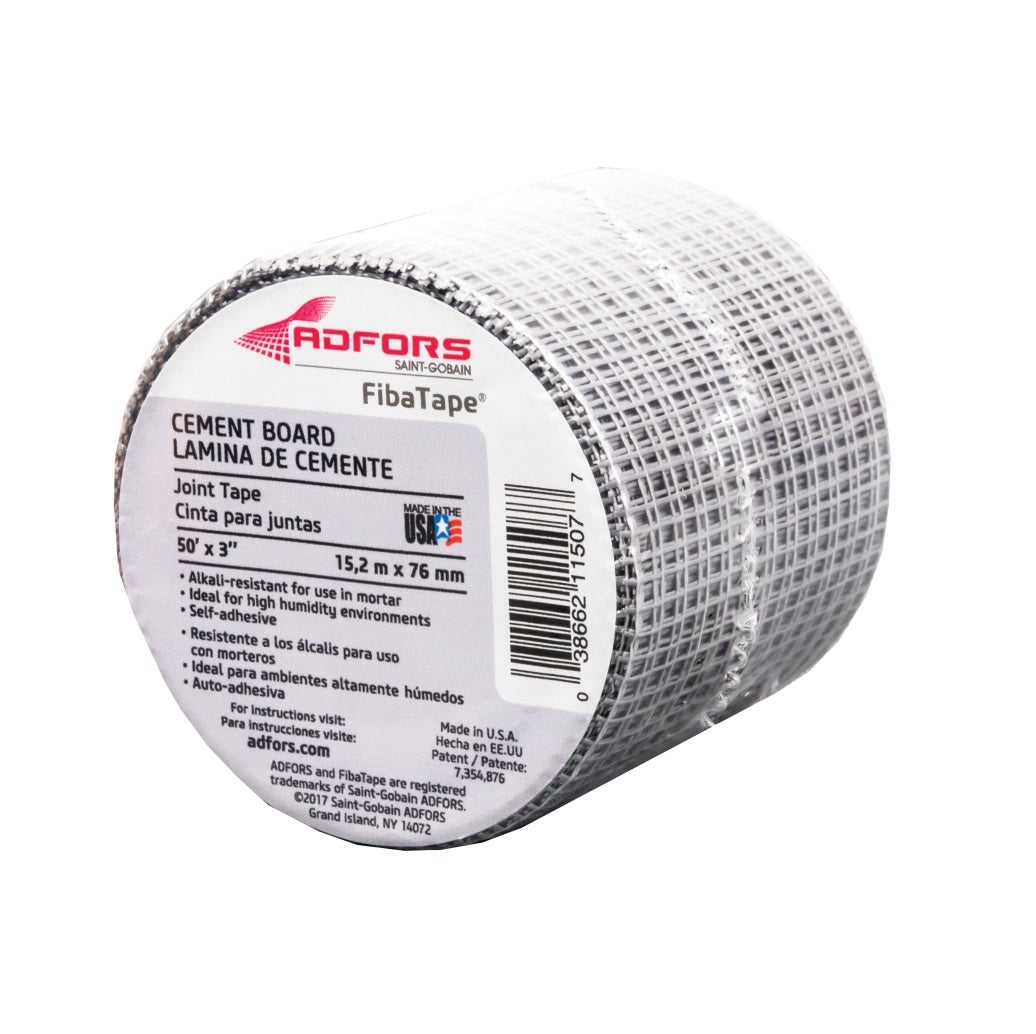 FibaTape FDW6653-U Cement Board Tape Wrap, Grey, 50 Ft X 3 inch