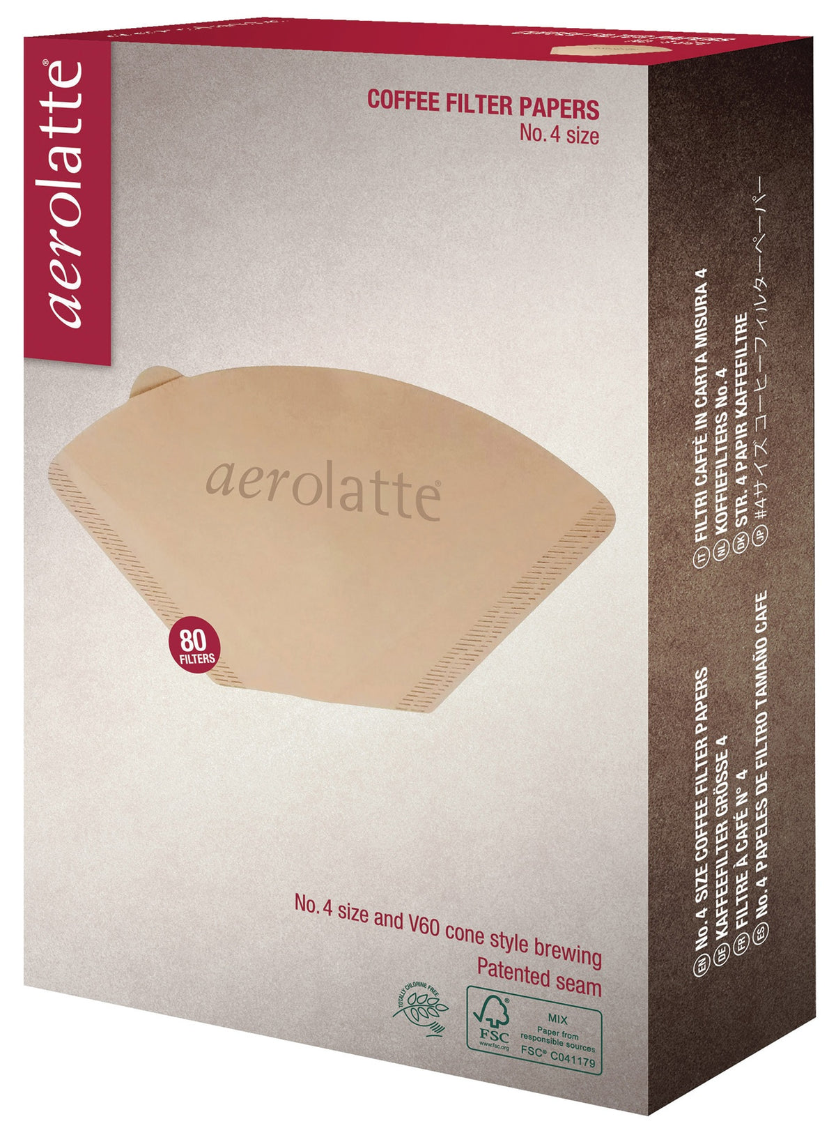 Aerolatte 0087 Unbleached Coffee Filters, #4