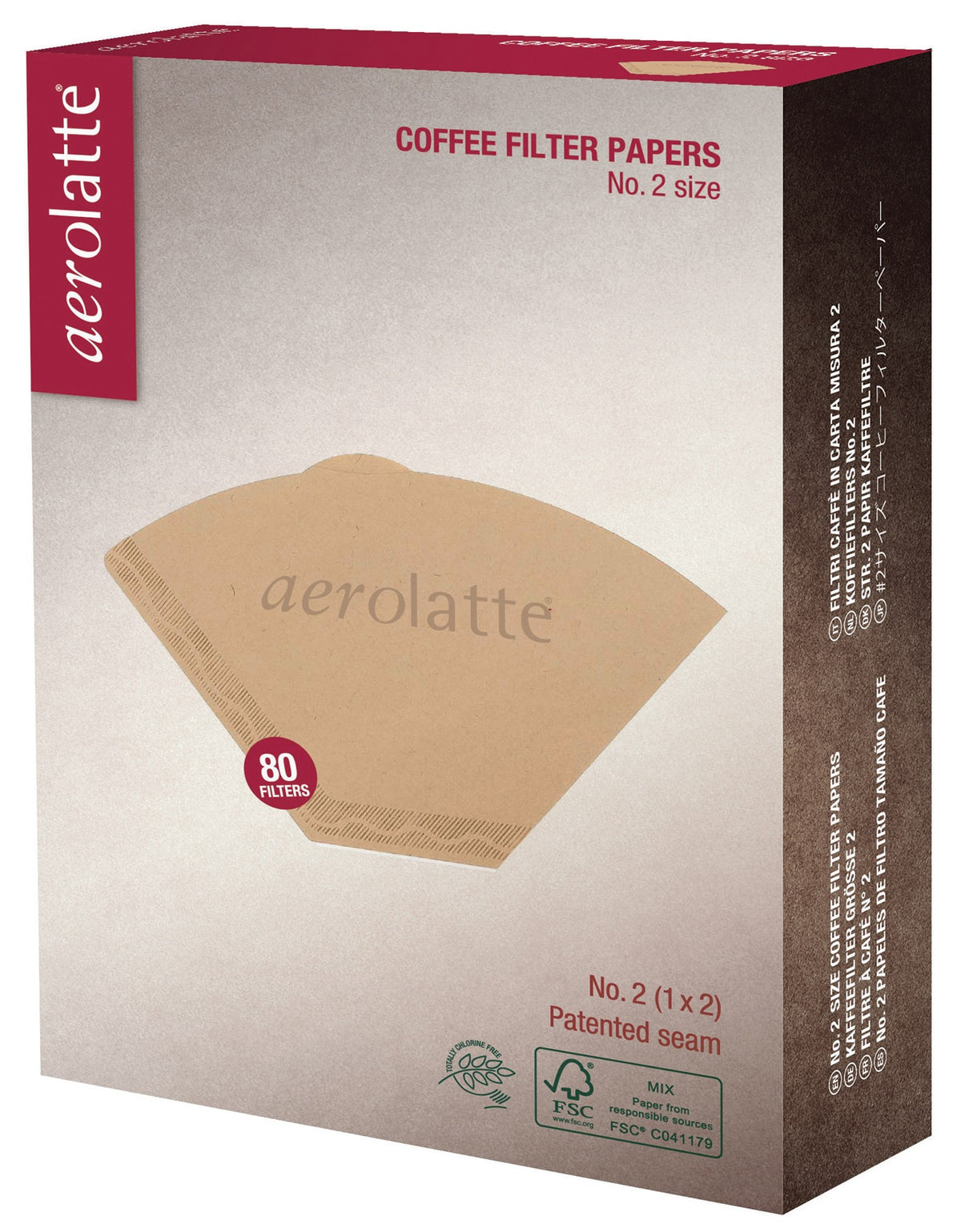 Aerolatte 0086 Unbleached Coffee Filters, #2