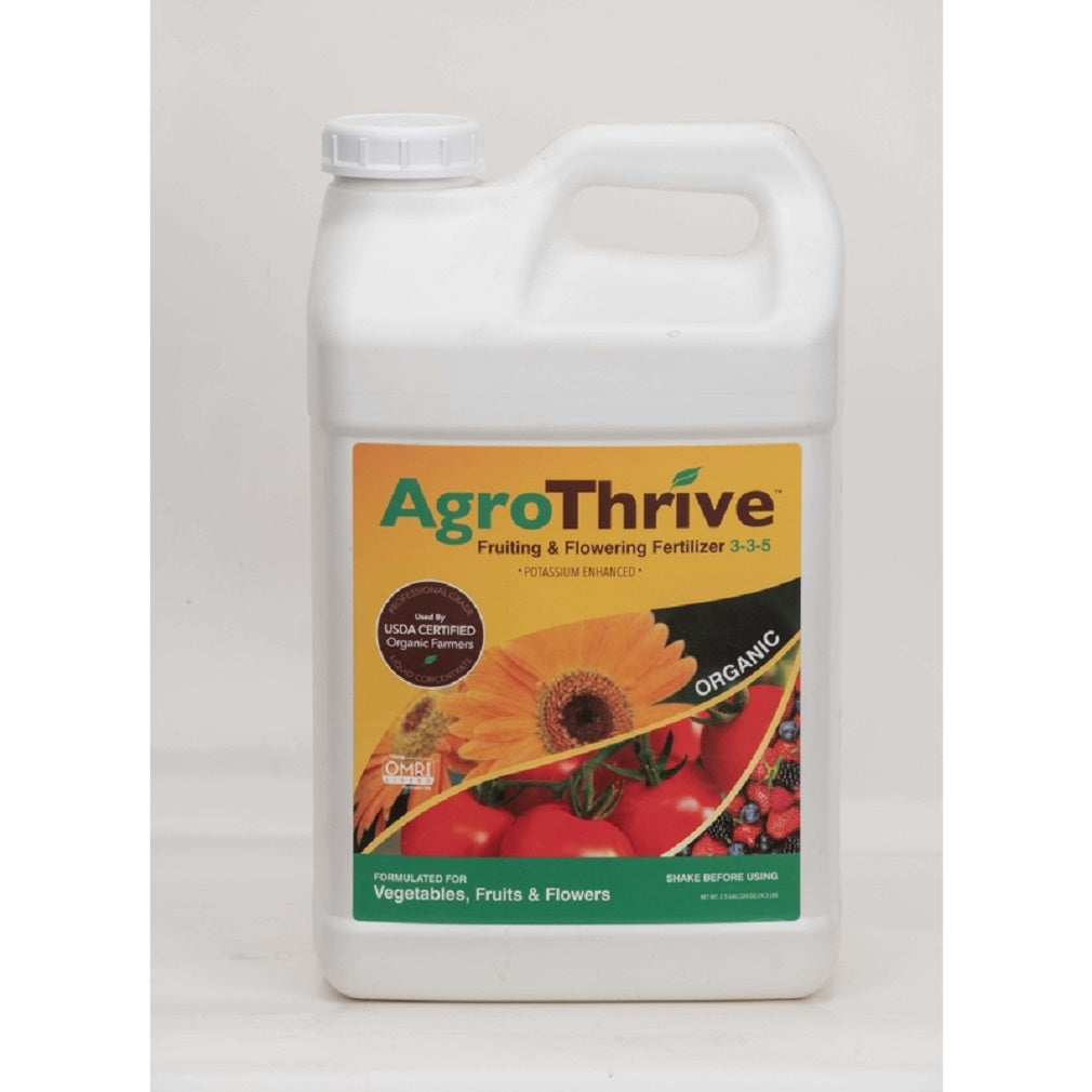 AgroThrive ATFF1320 Flowers/Fruits/Vegetables Fertilizer, 2.5 Gallon