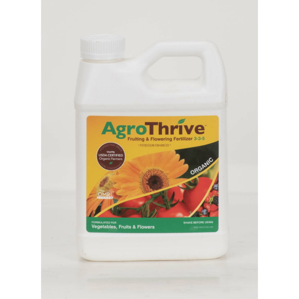AgroThrive ATFF1032 Fruiting and Flowering Organic Liquid Fertilizer, 32 Oz