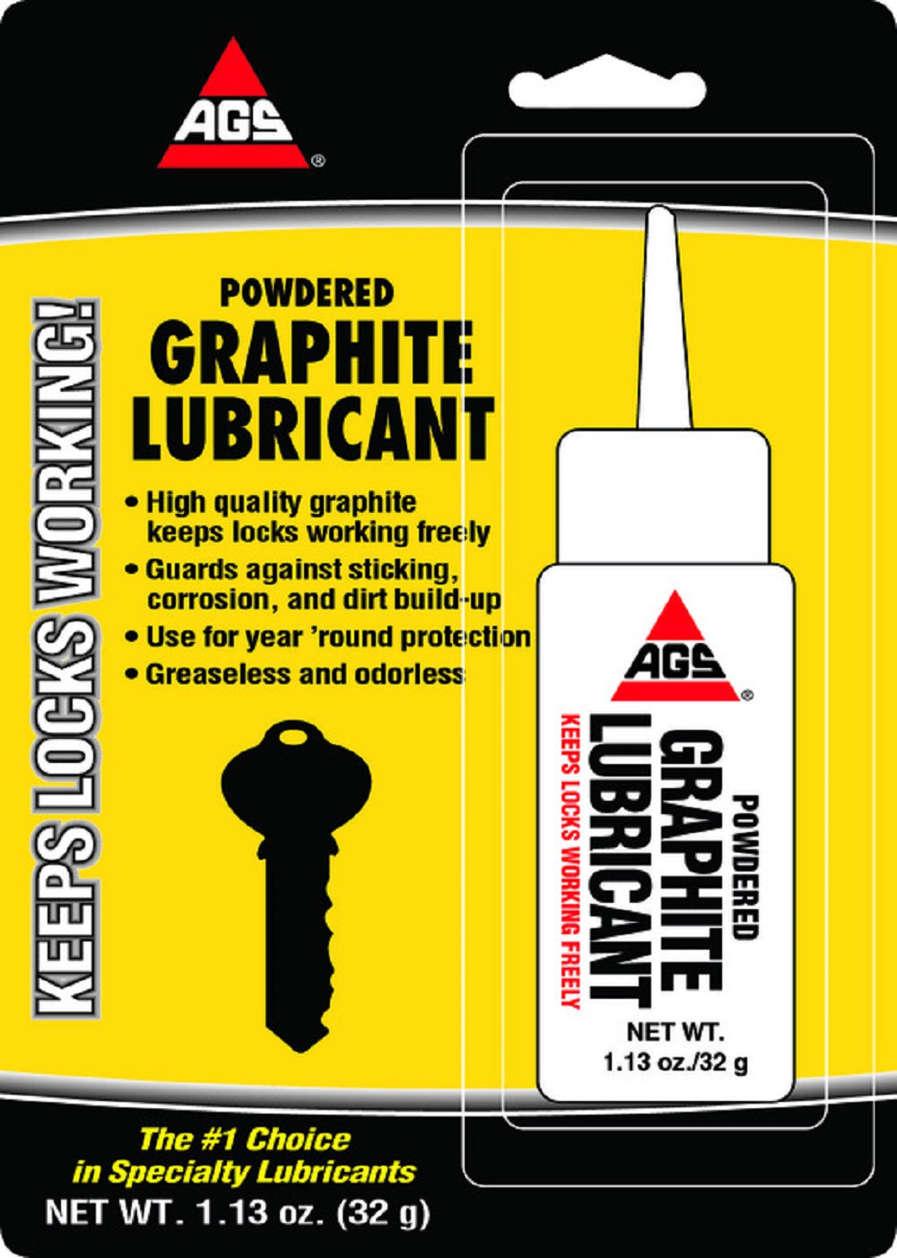 Ags MZ-5 Powder Graphite Lubricant, 1.13 oz.