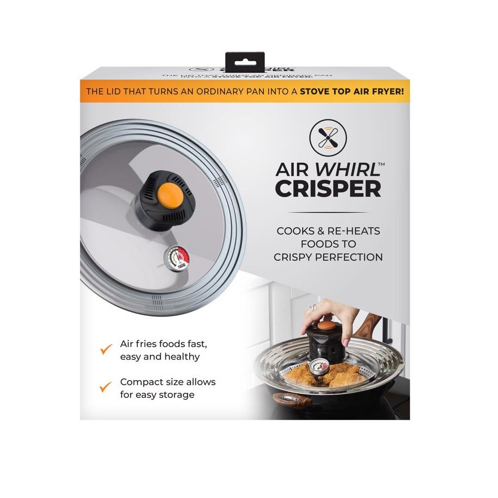 Air Whirl AWL01103 Crisper Air Fryer Lid, Glass/Stainless Steel