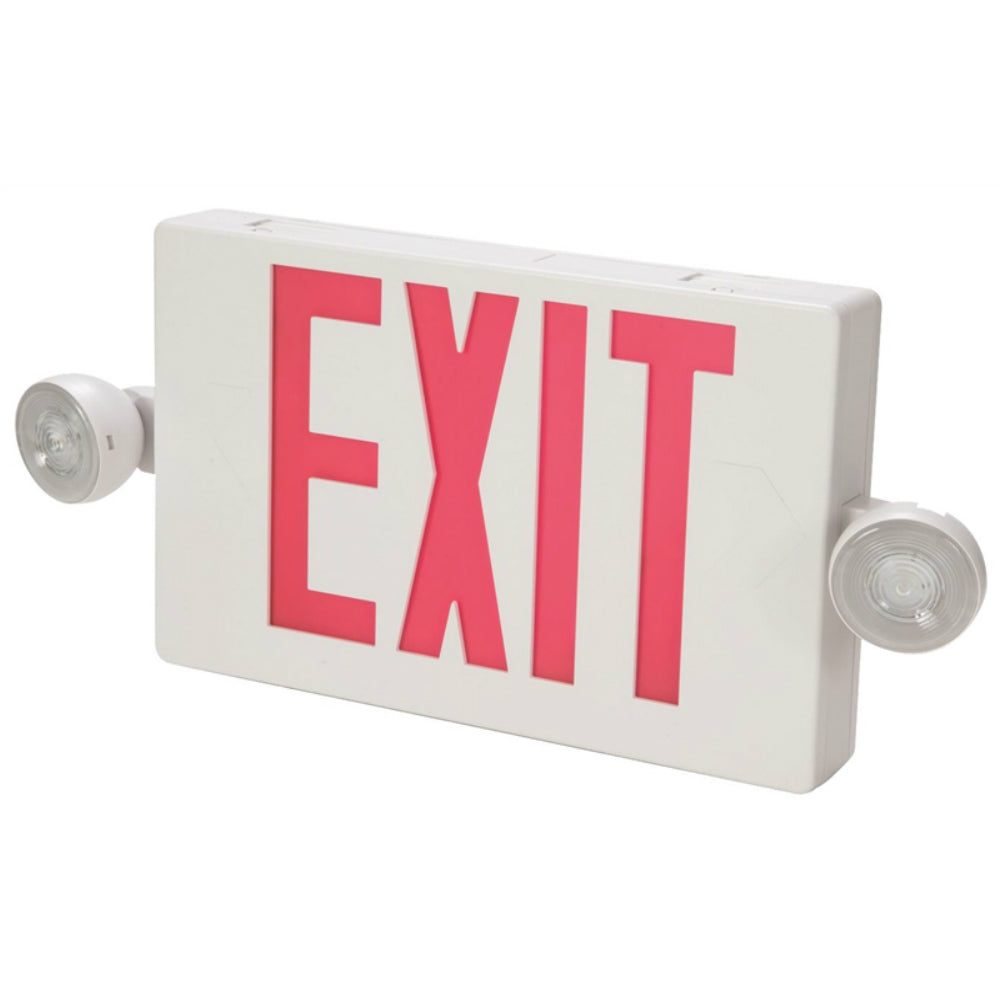 All-Pro APC7R Exit Sign with Emergency Light, Red/White