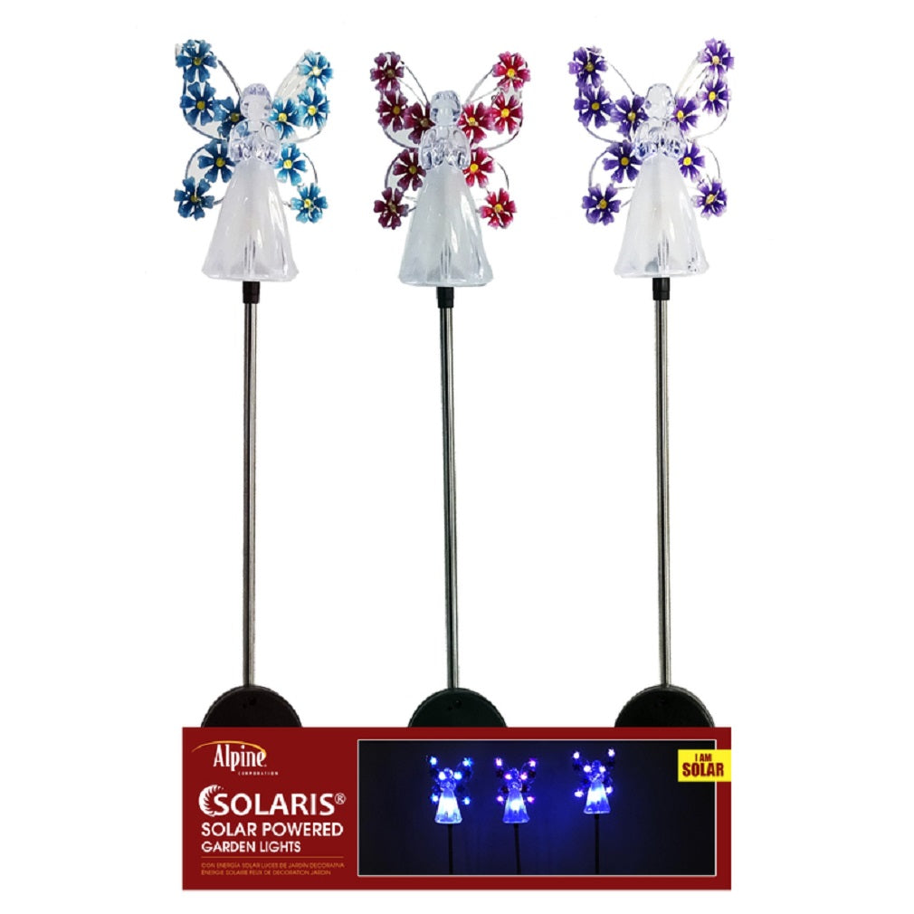 Alpine QLP1252ABB Solalris Angel Garden Stake, Acrylic, Assorted Color
