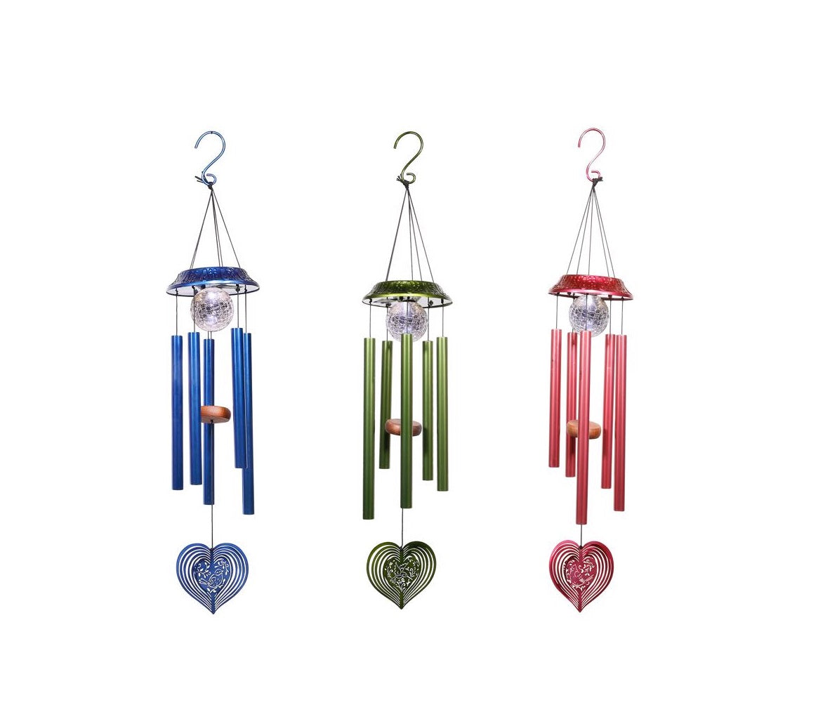 Alpine QLP851A-SLR Wind Chime, Assorted Colors, 35 inch