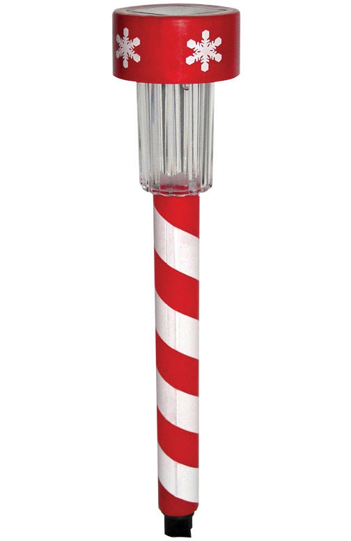 Alpine SLZ136BB-48 LED Candycane Christmas Stake, Plastic