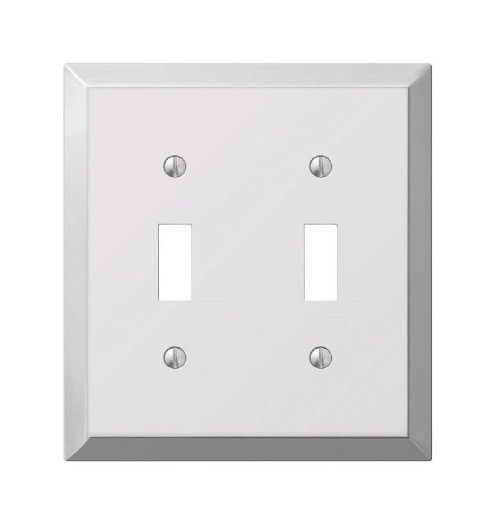 Amerelle 161TT Century 2 gang Toggle Wall Plate, Polished Chrome