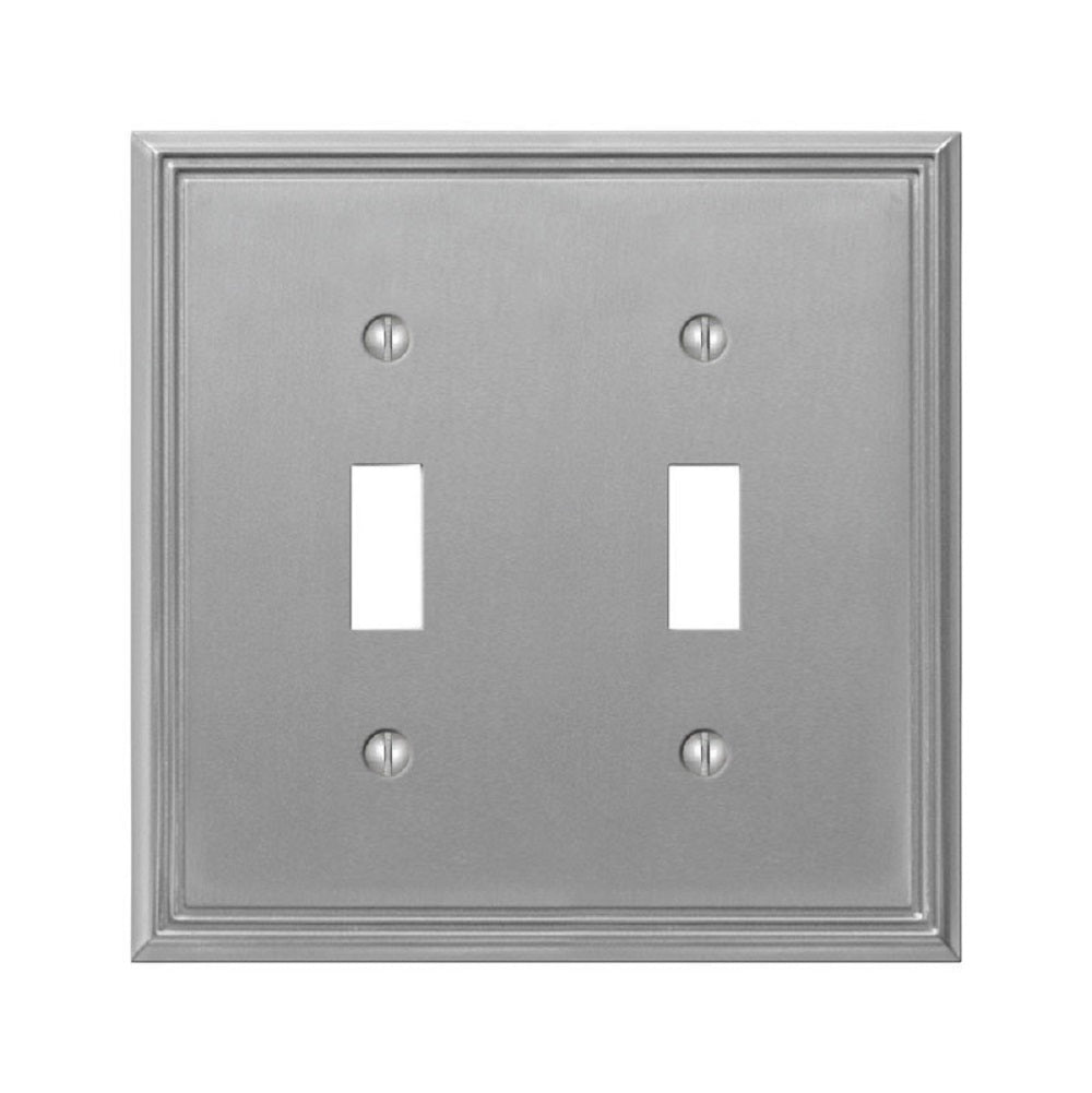 Amerelle 77TTBN Metro Toggle Wall Plate, Brushed Nickel