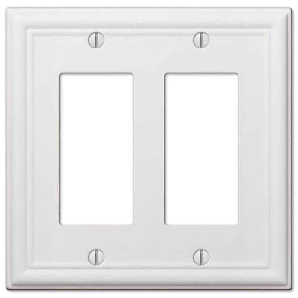 Amerelle 149RRW Chelsea Rocker Wall Plate, White, Stamped Steel