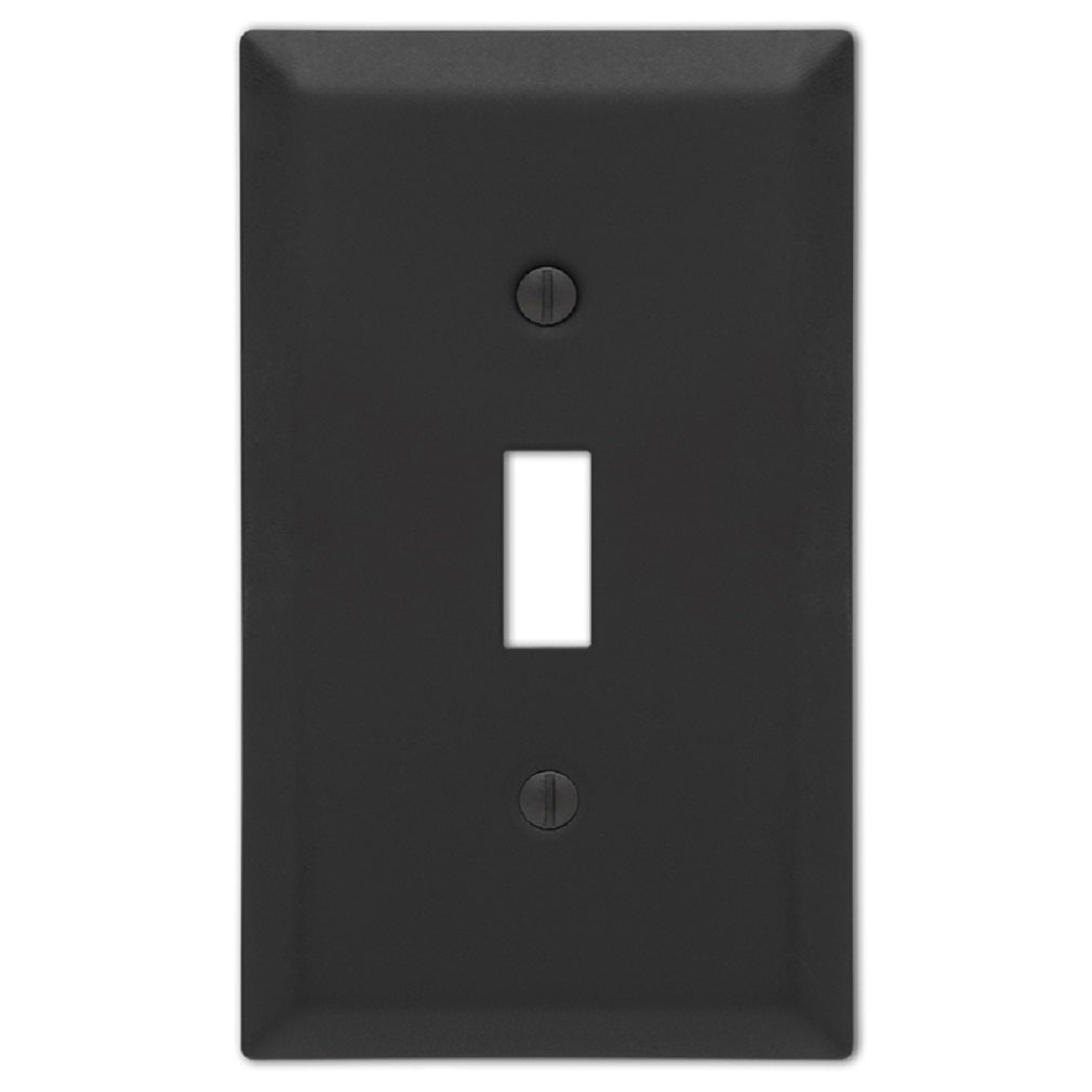 Amerelle 163TMB Century Toggle Wall Plate, Black, Stamped Steel