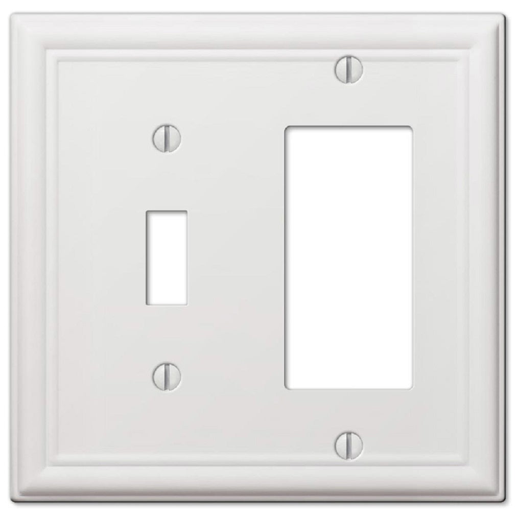 Amerelle 149TRW Chelsea Rocker/Toggle Wall Plate, White