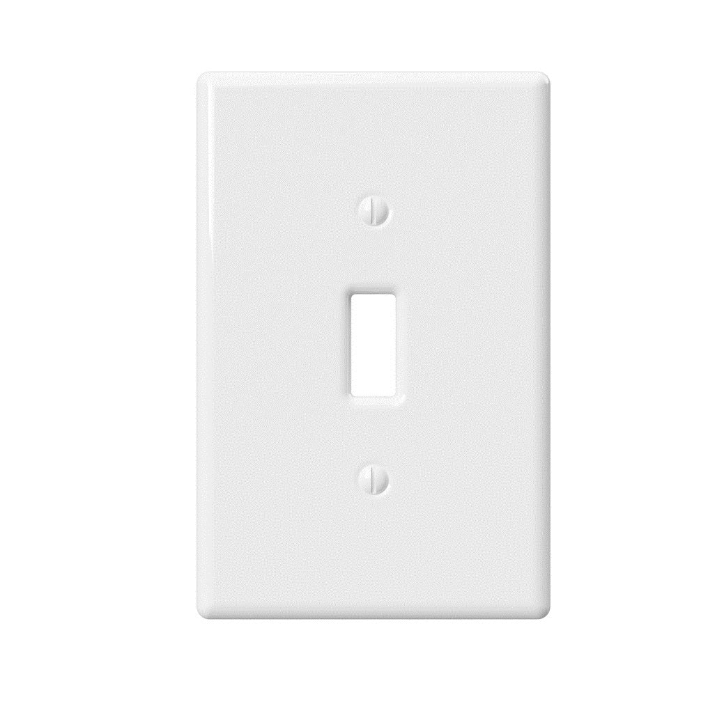 Amerelle 3000TW Metro 1 Gang Toggle WallPlate, Stamped Steel, White
