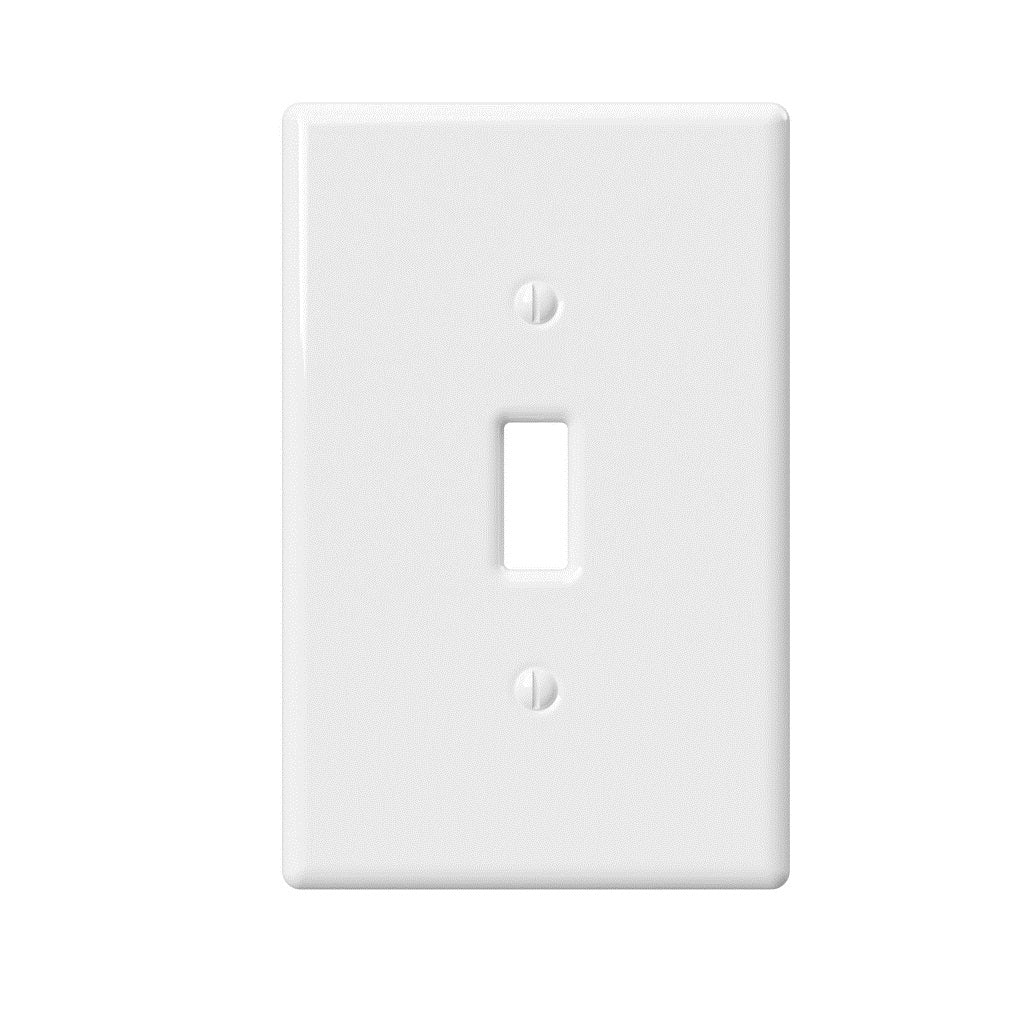 Amerelle 3000TW Metro 1 Gang Toggle WallPlate, Stamped Steel, White