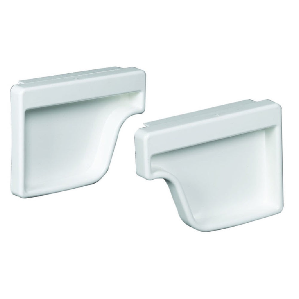 Amerimax M0611 Gutter End Cap, Vinyl, White