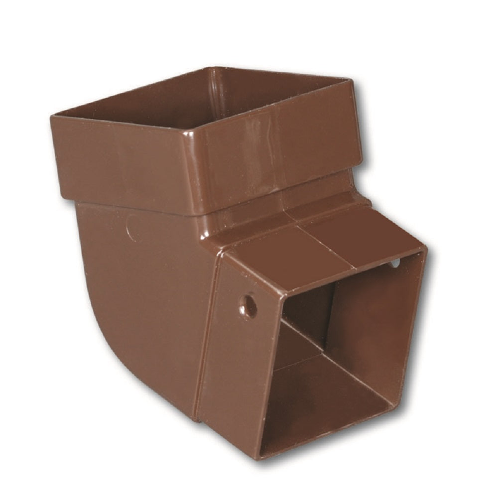 Amerimax T1525 Gutter Elbow, Vinyl, Brown