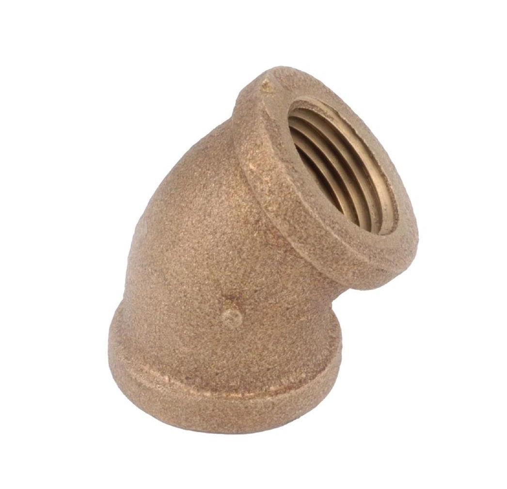 Anderson Metals 738107-06AH 45 Degree Elbow, Brass