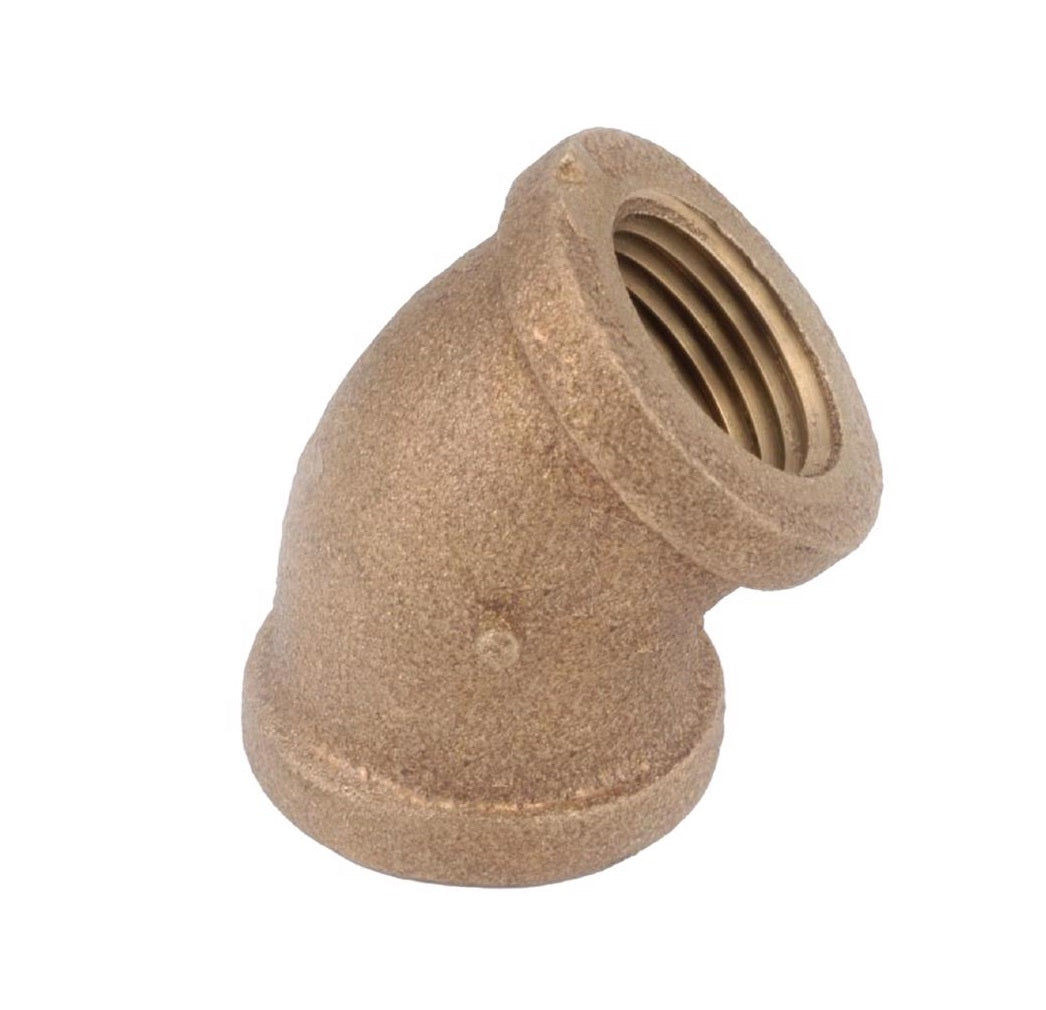 Anderson Metals 738107-08AH 45 Degree Elbow, Brass