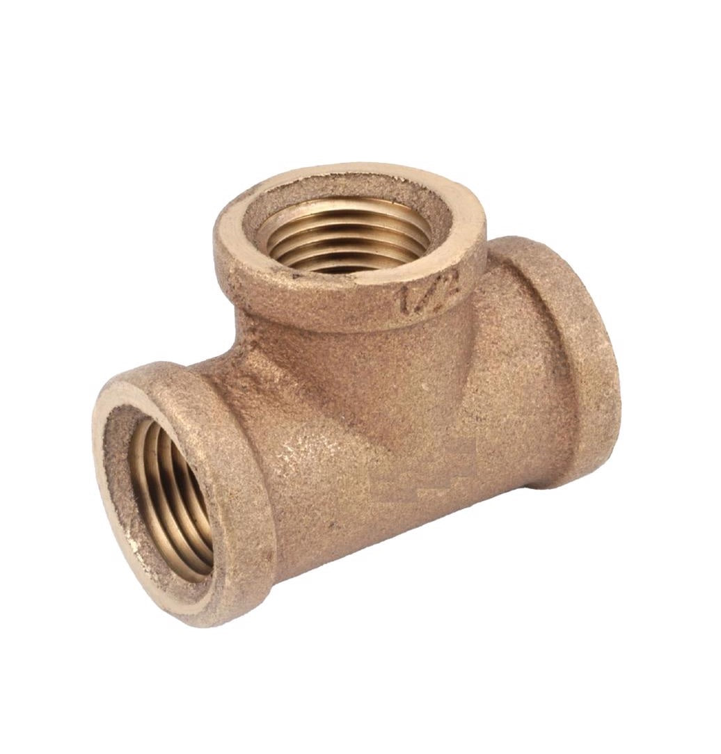 Anderson Metals 738101-08AH FPT Tee, Red Brass