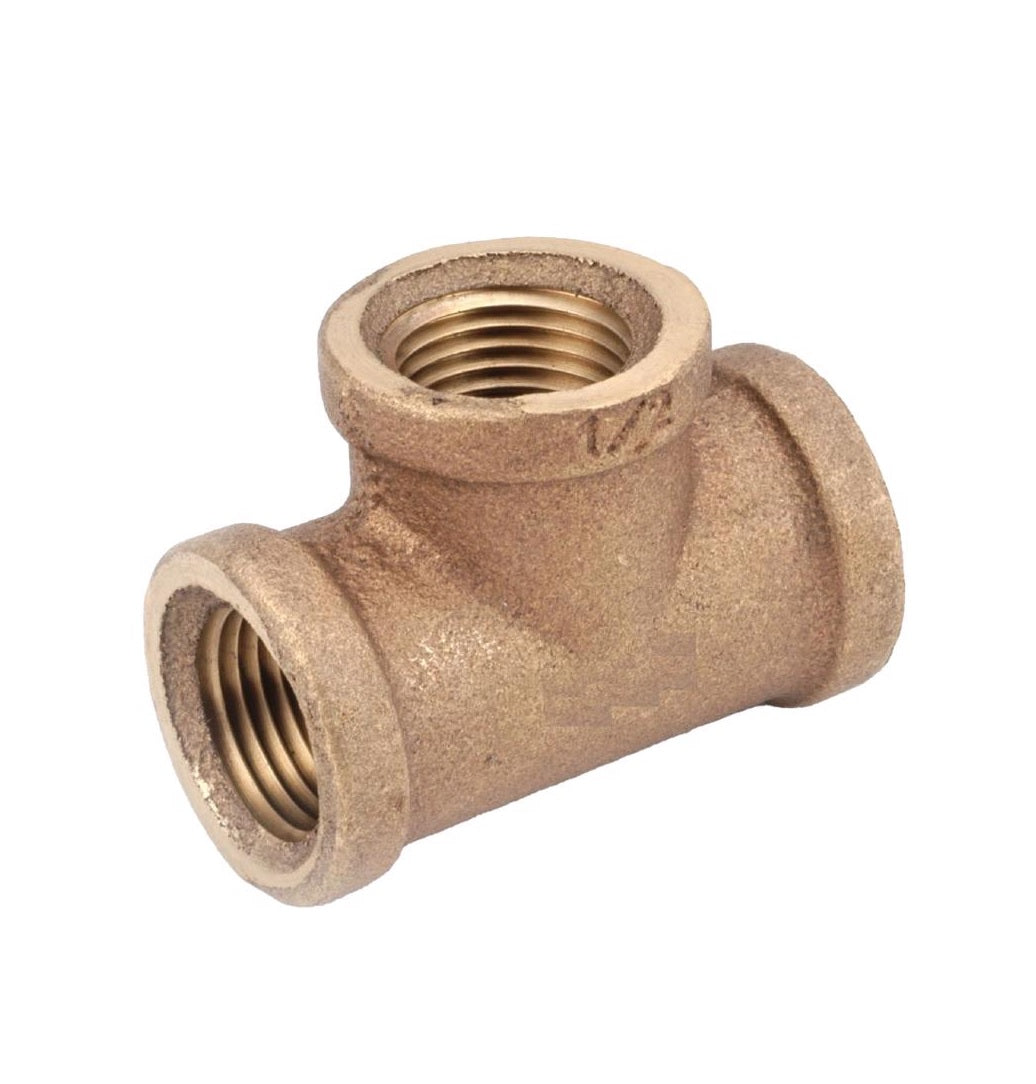 Anderson Metals 738101-12AH FPT Tee, Red Brass