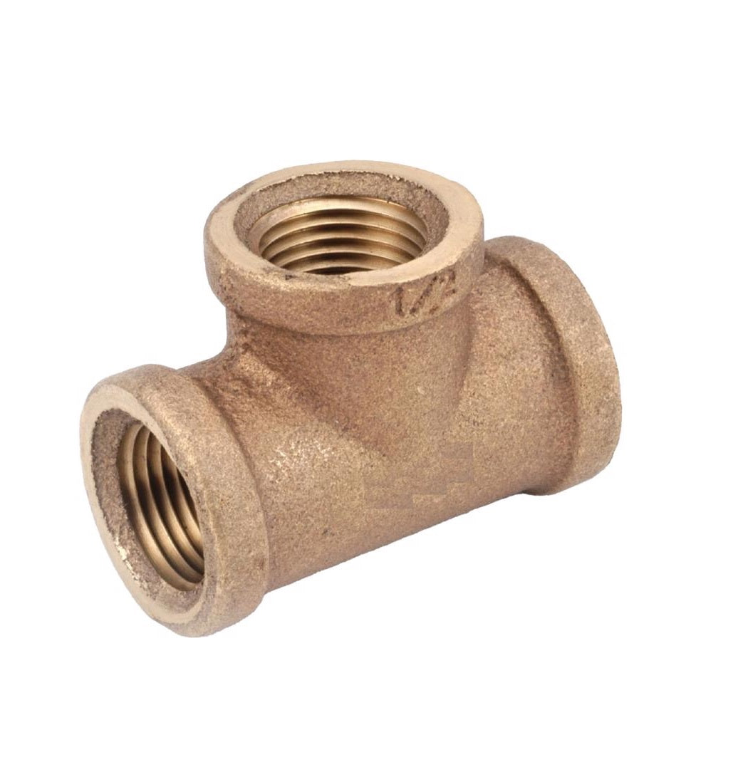 Anderson Metals 738101-16AH FPT Tee, Red Brass