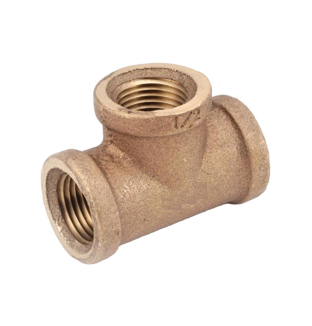 Anderson Metals 738101-20AH FPT Tee, Red Brass