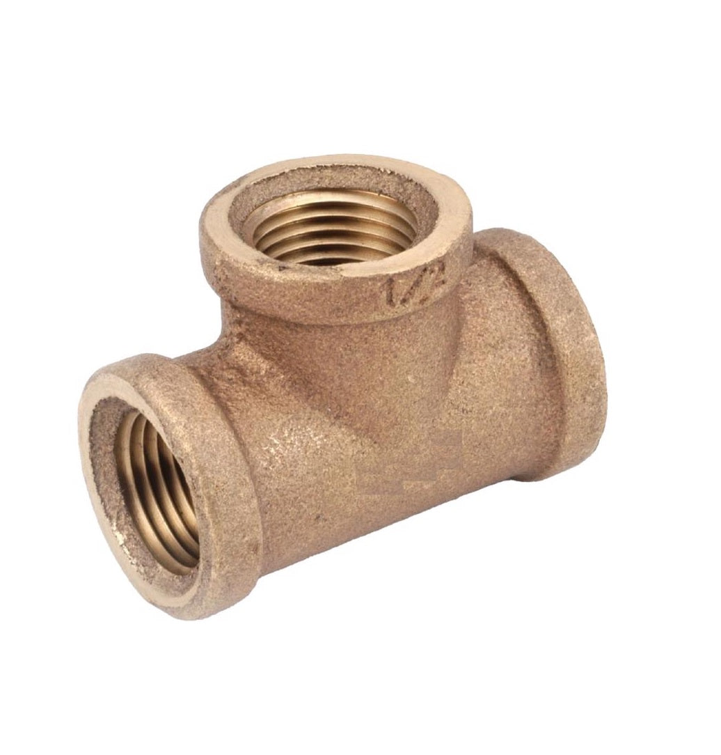 Anderson Metals 738101-24AH FPT Tee, Red Brass