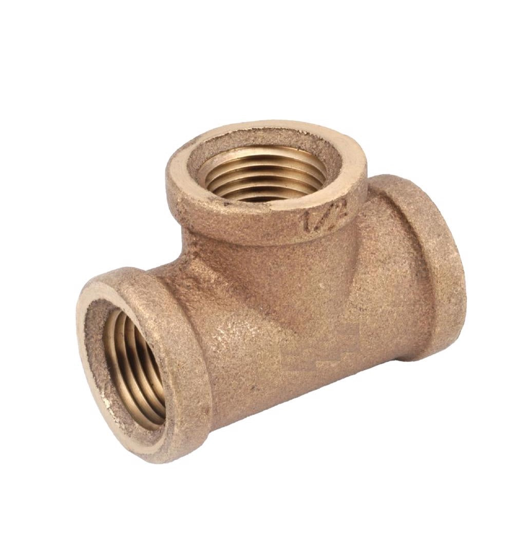 Anderson Metals 738101-32AH FPT Tee, Red Brass
