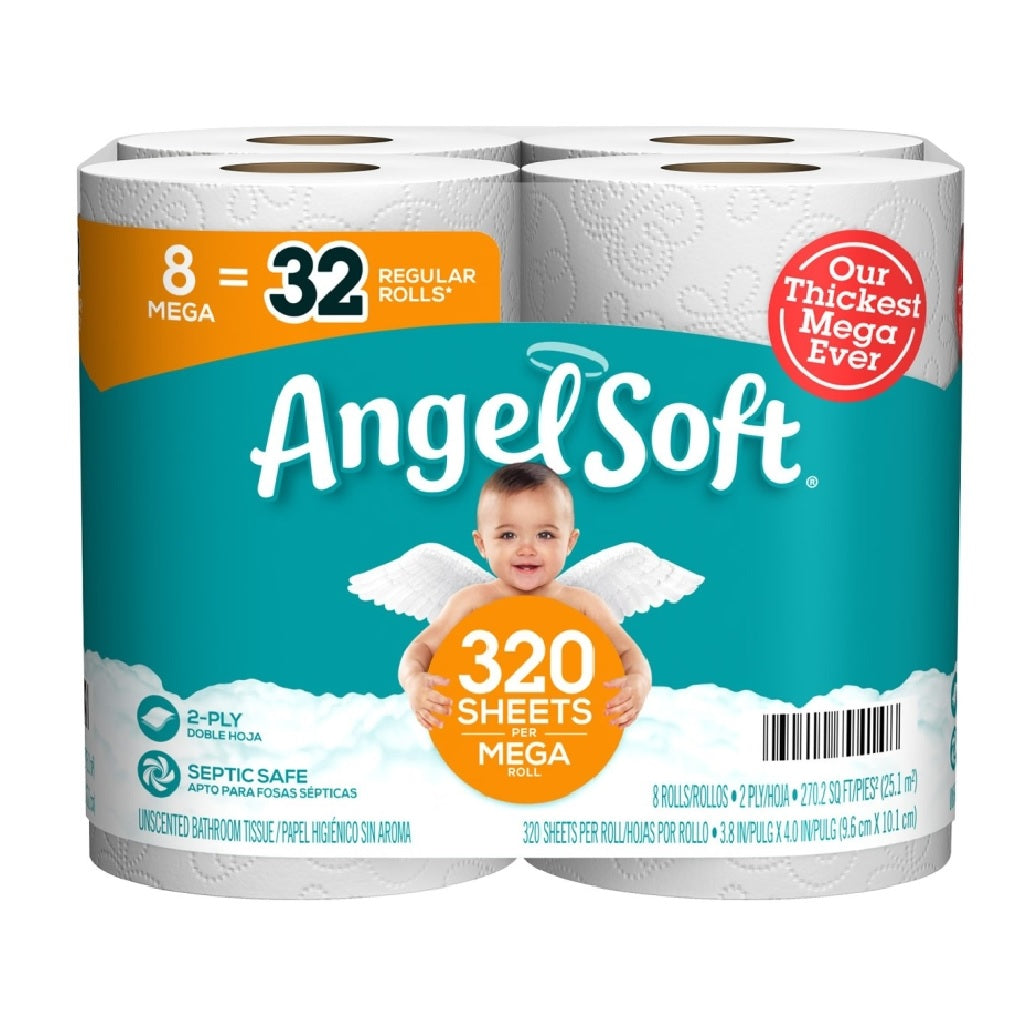 Angel Soft 79414 Toilet Tissue, 8 Rolls
