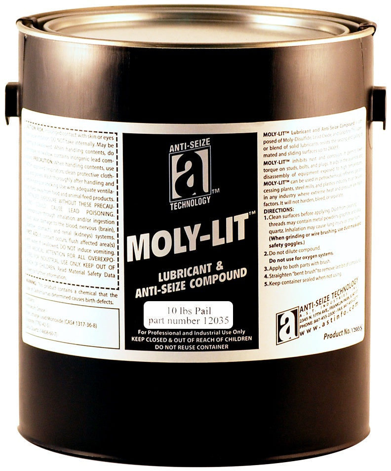 Anti-Seize Technology 12035 Moly-Lit Lubricant & Anti-Seize Compound, 10 Lbs