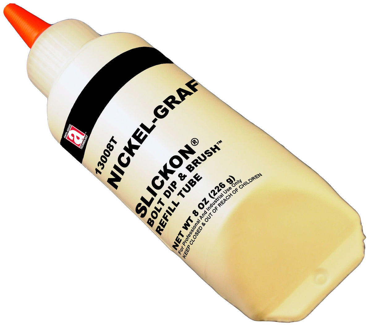 Anti-Seize Technology 13008T Nickel-Graf Slickon Bolt Dip and Brush Refill Tube, 8 Oz