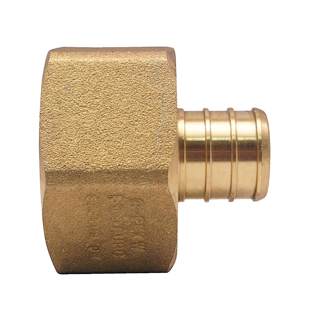 Apollo APXFA34B1F PEX Barb Adapter, 3/4 Inch x 1 Inch, Brass