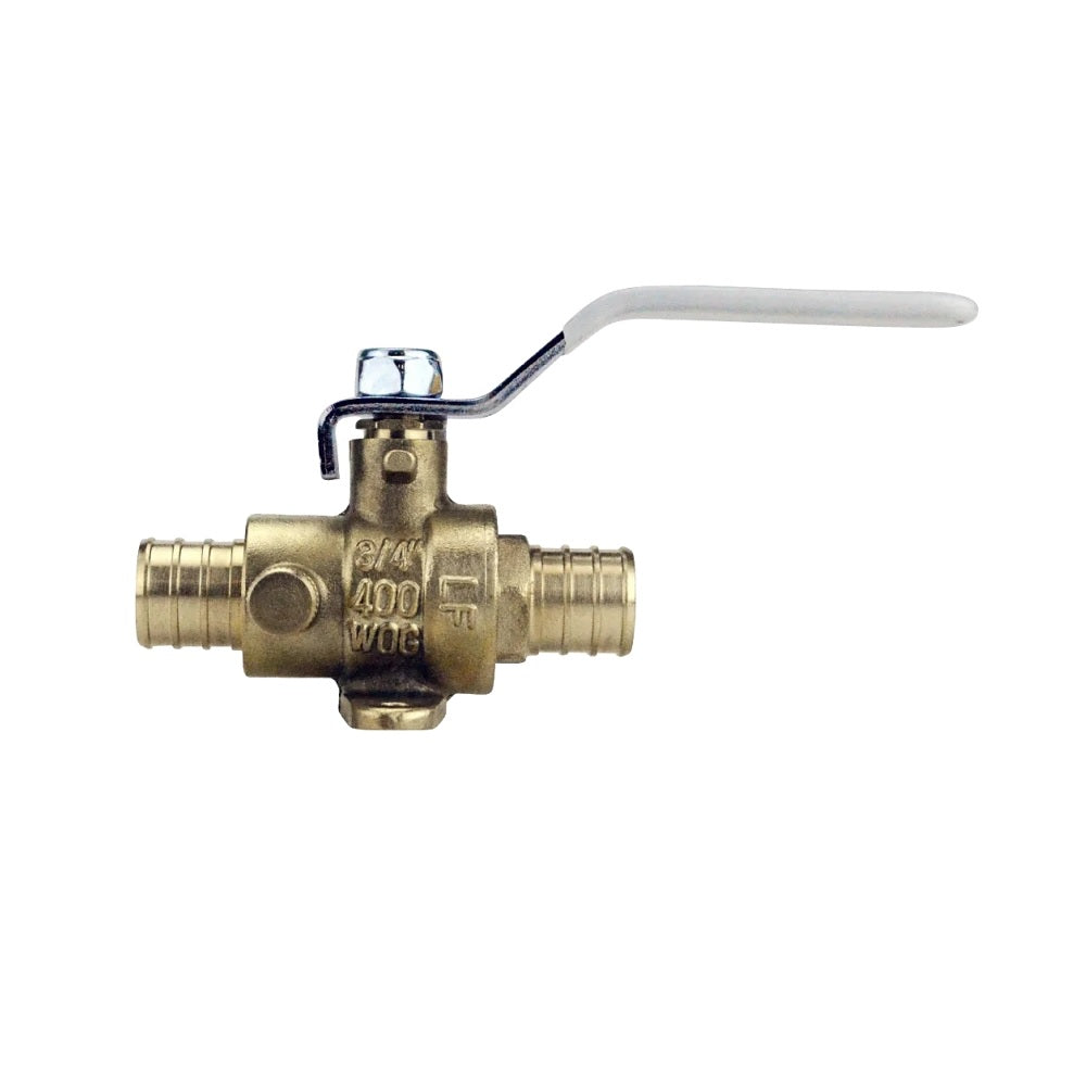 Apollo APXV12WD Ball Valve with Drain & Mounting Pad, Brass
