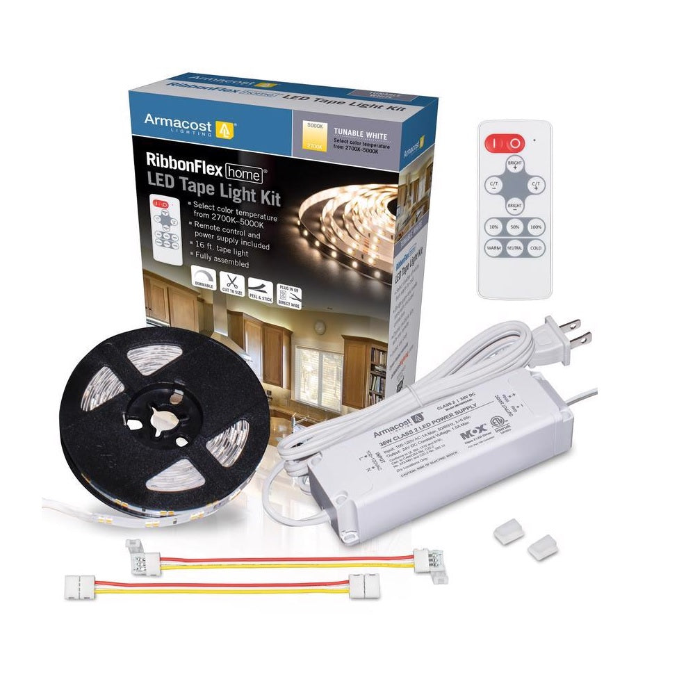 Armacost Lighting 421501 RibbonFlex home Strip Tape Light Kit, White