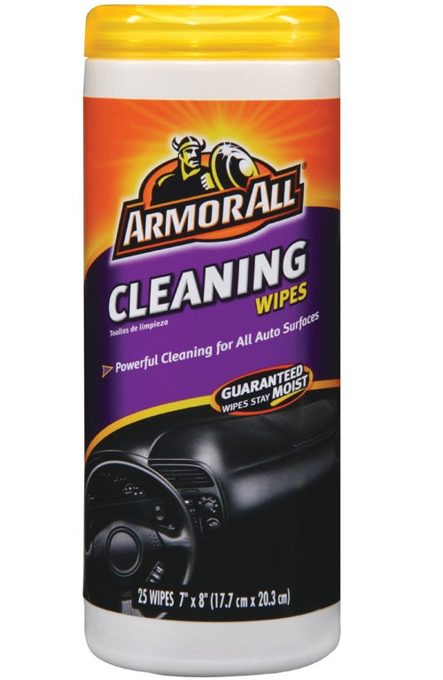Armor All 17497B Cleaning Wipes, 25 Wipes