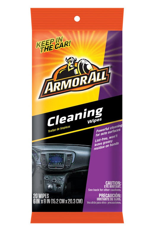 Armor All 18242 Cleaning Wipes, 20 count