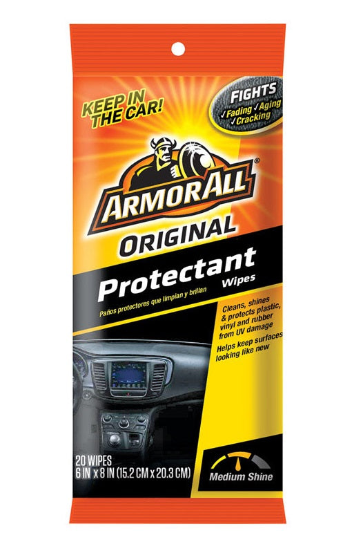 Armor All 18241 Original Plastic/Vinyl Protectant, 20 wipes