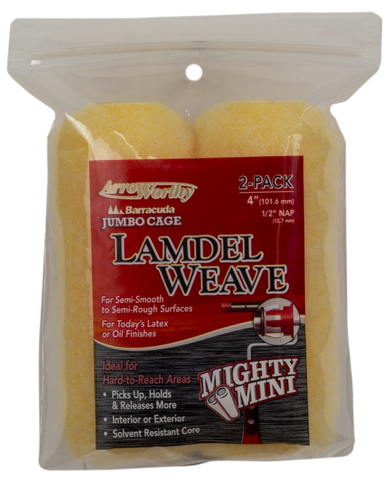 ArroWorthy 4-FLD4JCT/P Lamdel Weave Paint Roller Cover, 4" x 1/2"