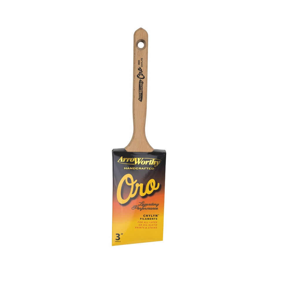 ArroWorthy 3820-3 Oro Angle Sash Paint Brush, 3"