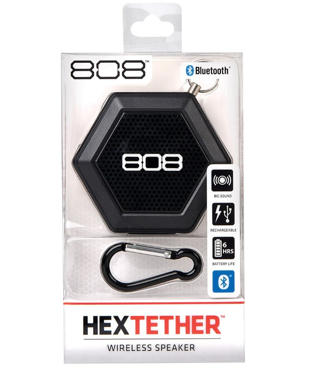 808 Audio SP50BK Hextether Wireless Bluetooth Speaker, 1.5 Watts