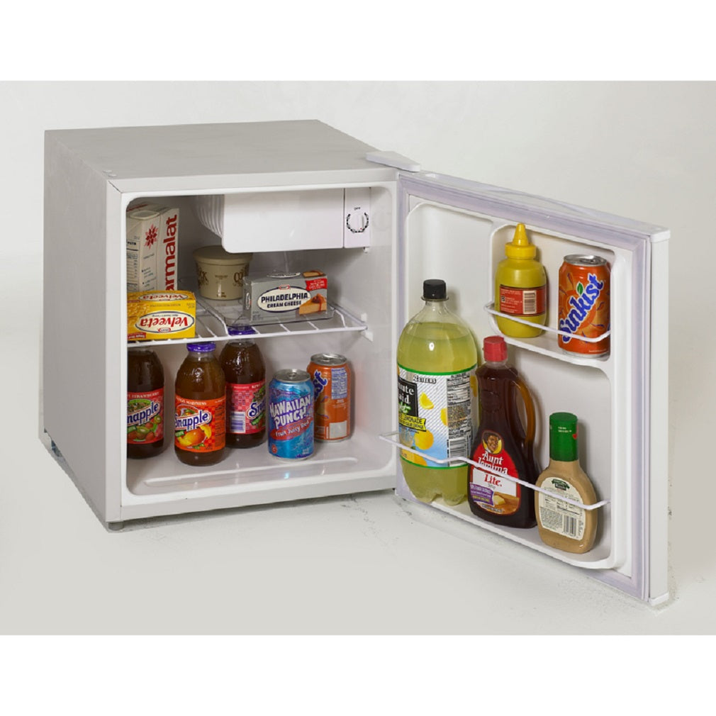 Avanti RM17X0W-IS Compact Refrigerator, Steel, White