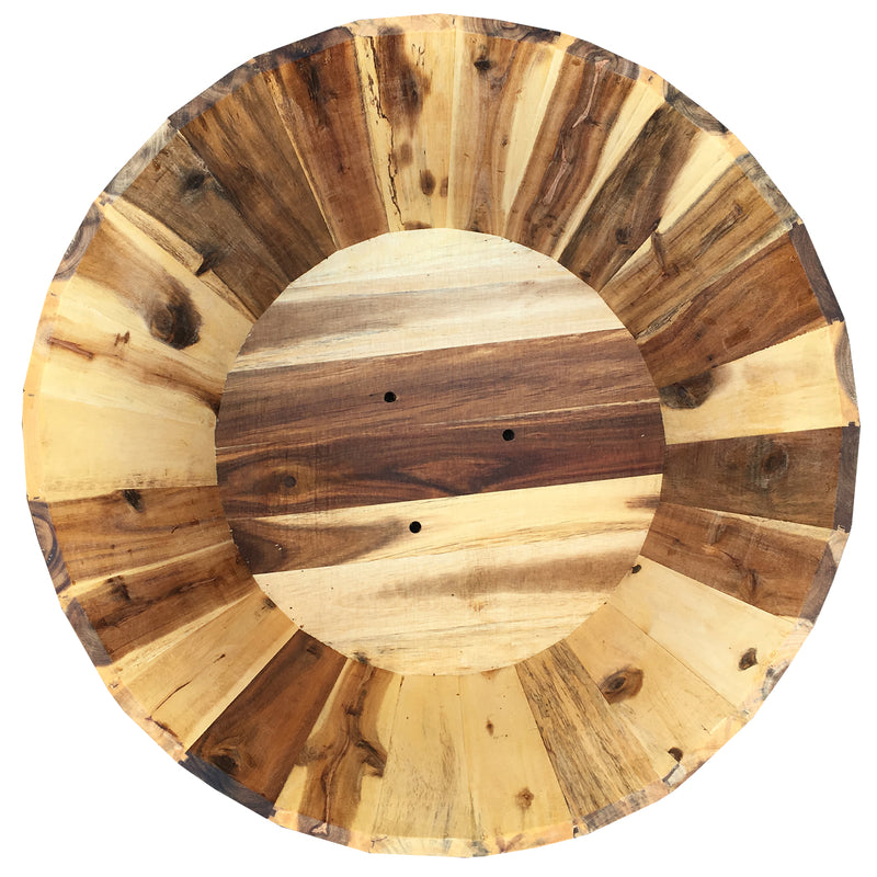 Avera AWP304210 Round Barrel Planter, Wood, 21 In